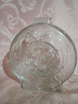 Disney Mickey And Minnie Glass Piggy Bank 