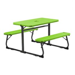 Folding Kid's Picnic Activity Table, Green, New in Box 
