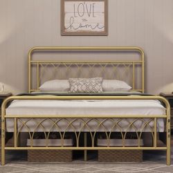 Metal Queen Bed Frame -  Space For Storage