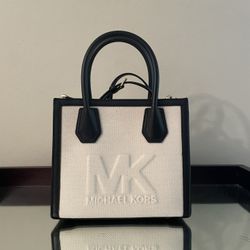 Michael Kors Mercer Medium Logo Canvas Crossbody 