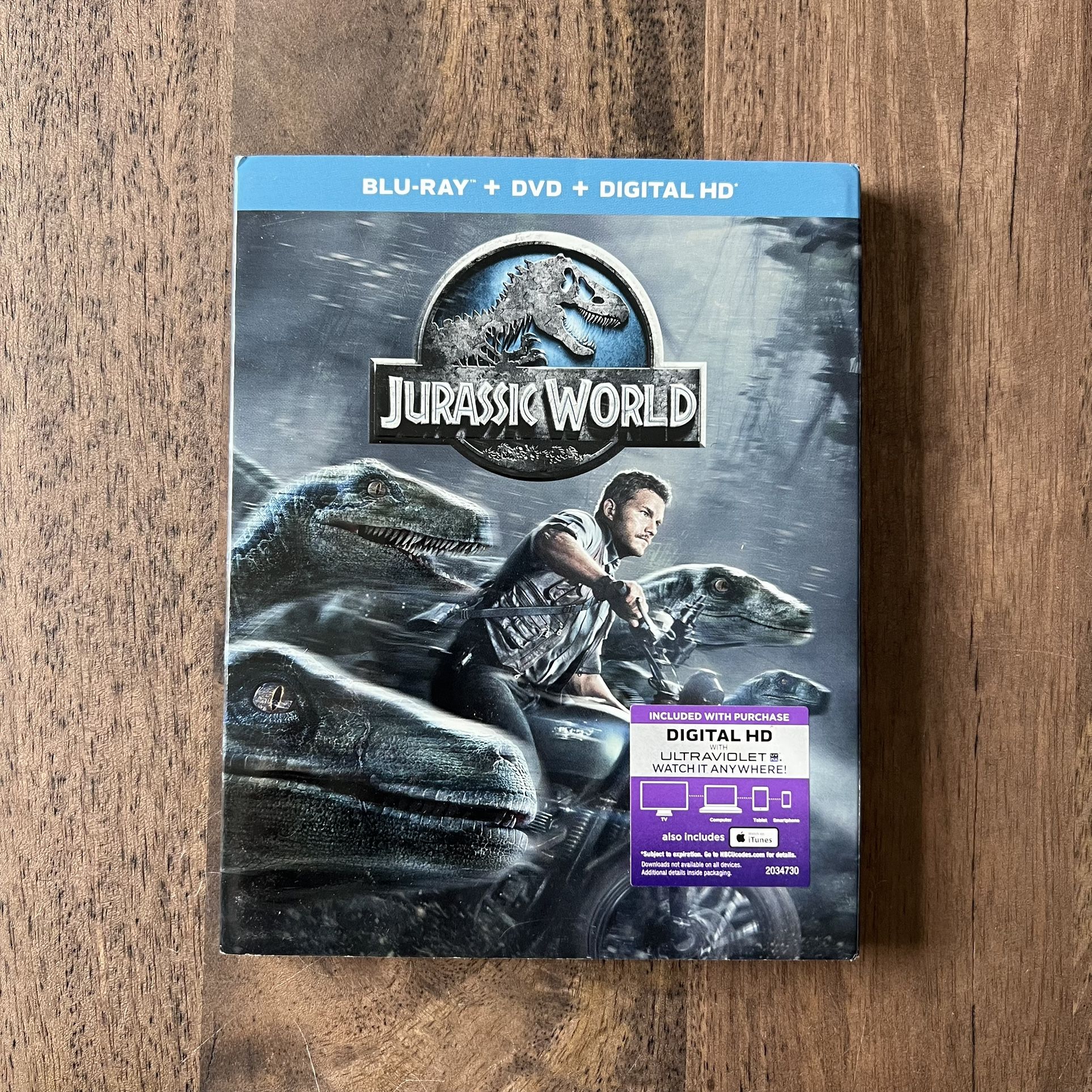 Jurassic World Action Sci-Fi Film Blu-ray & DVD Movie