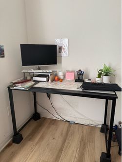 Black study table - 48 inches $40