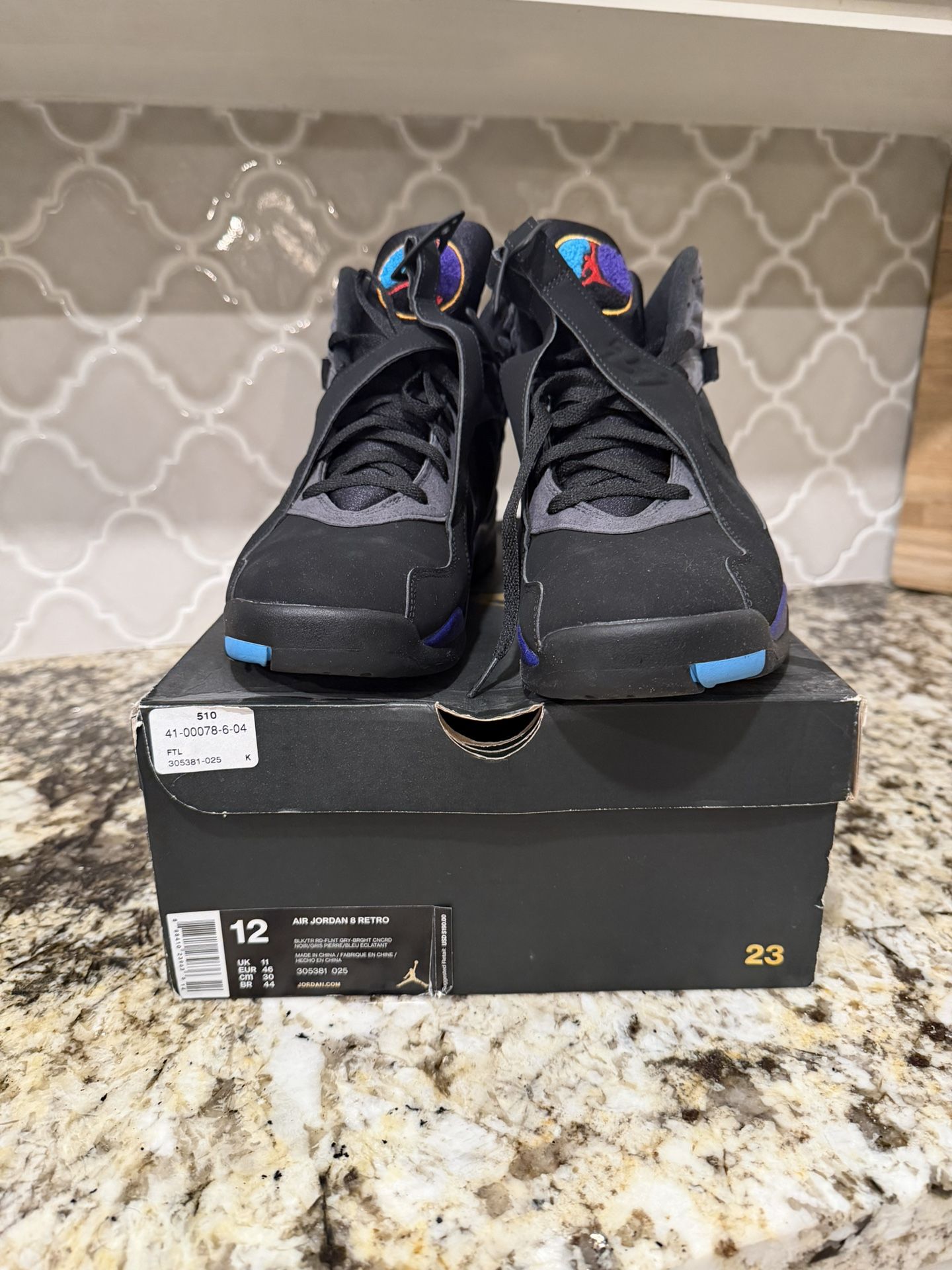 Air Jordan 8 Retro Aqua Size 12