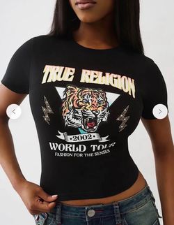 true religion cropped tee