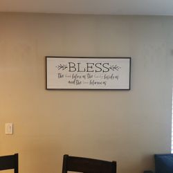 BLESS the Food - Farmhouse Wall Sign - 38" x 15"