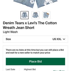 Denim Tear x Levi’s The Cotton Wreath Jean Shorts