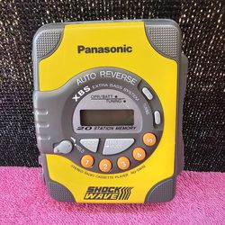 Panasonic RQ-SW10 Shockwave AM/FM Stereo Radio Cassette Tape Player - Yellow