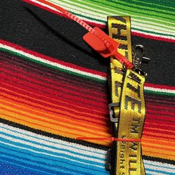 Off White Dog Adjustable Seat Belt