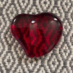 Tiffany And Co Elsa Peretti Crystal Heart Paperweight 