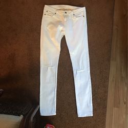 Ladies Blue Asphalt White Jeans Size 11 Long 