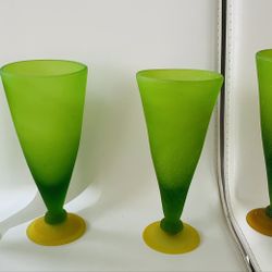 Hand Blown Glasses Of 4