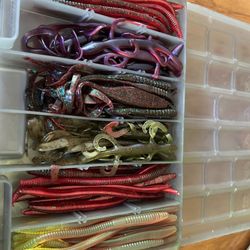 Plano Fishing Box Full Of Clean Lures And Hooks