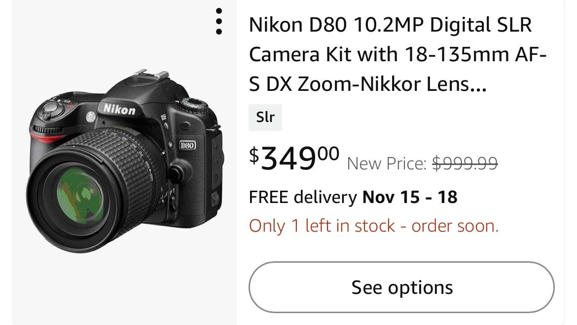 Nikon D80 Combo Pack