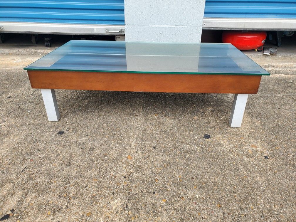 Modern Glass Top Coffee Table $200 (Good Condition)