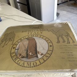 King size Italian camel wool quilt 