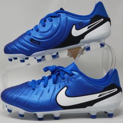 Brand New Nike Tiempo Legend 10 Academy MG Blue Soccer Cleats Youth Kids Size 5