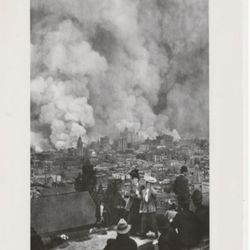 Large Panorama  Print From San Francisco Fires Of 1906