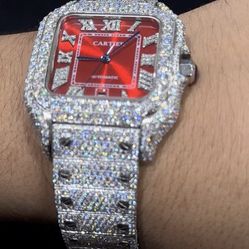 Red Dial Lab Diamond Santos 