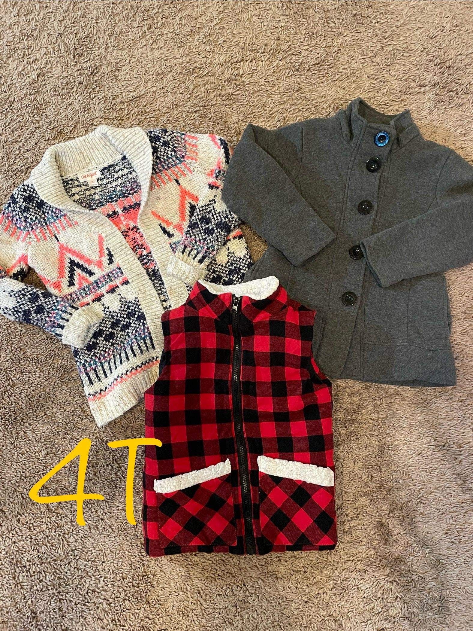 Winter/fall Girl Clothes,  Christmas Red Vest  Size 4T