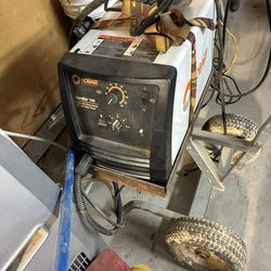 Wire Feed Welder.Hobart https://offerup.com/redirect/?o=MTQwLndvcmtz  With 120 Volts.20 Amp Breaker.