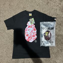 bape tee pink kisses