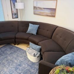 Beautiful Curved US-Made Rowe Designer Sectional