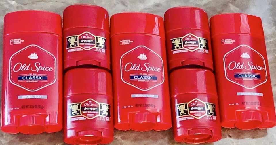 Old Spice 7 Total CLASSIC & SWAGGER Deodorants BUNDLE NEW