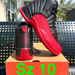  Jordan 12 Retro Flu Game Red Sz 10 SB Travis Nigel Brick