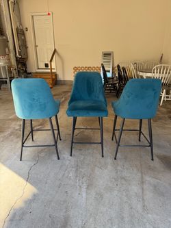 Pier 1 teal blue barstools