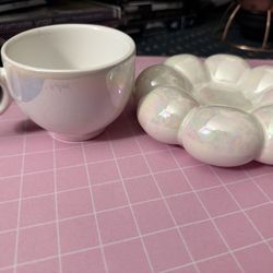 Flower Cloud Iridescent Tea Cup Mug
