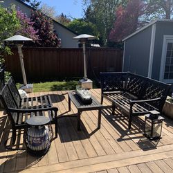 Patio Set With Fire Pit