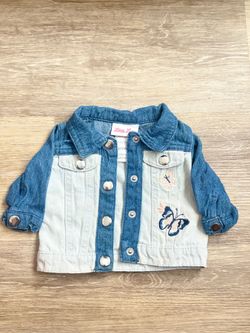 New baby jean jacket newborn 0-3 months