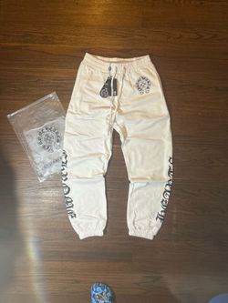 Chrome Hearts White Plus Allover Monogram Print Sweatpants