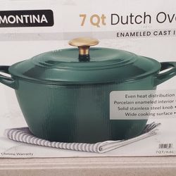 Tramontina 7 Qt Enameled Cast Iron Covered Tall Round Dutch Oven for Sale  in York, SC - OfferUp