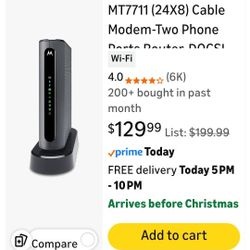 Motorola Cable MODEM WIFI Router 