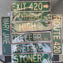 Marijuana Wall Decor Signs   4”x 16”