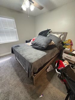 Queen Bed frame & mattress , dressers