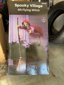 Halloween flying witch