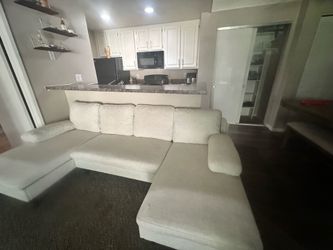 U shaped sofa couch beige