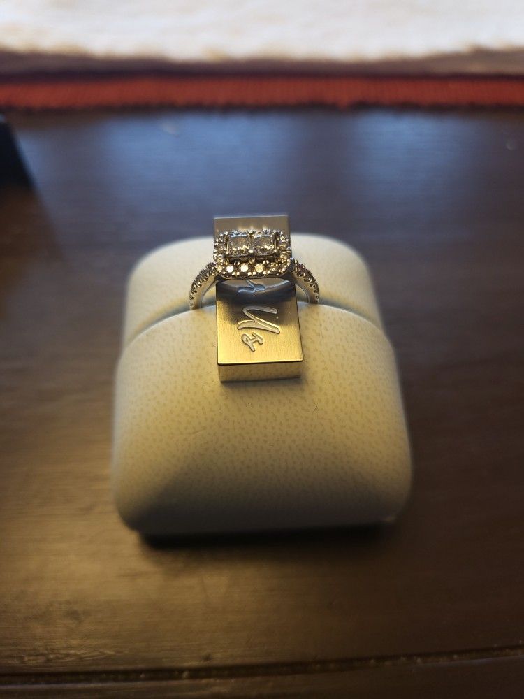 Ever Us 7/8 Carat 2 Stone Halo Ring