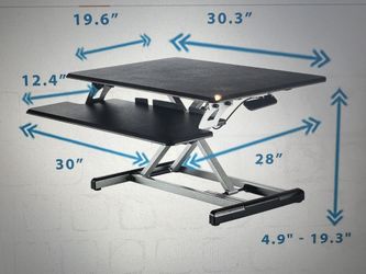 Desk Airlift height Adjustable Work Station With keyboard Tray