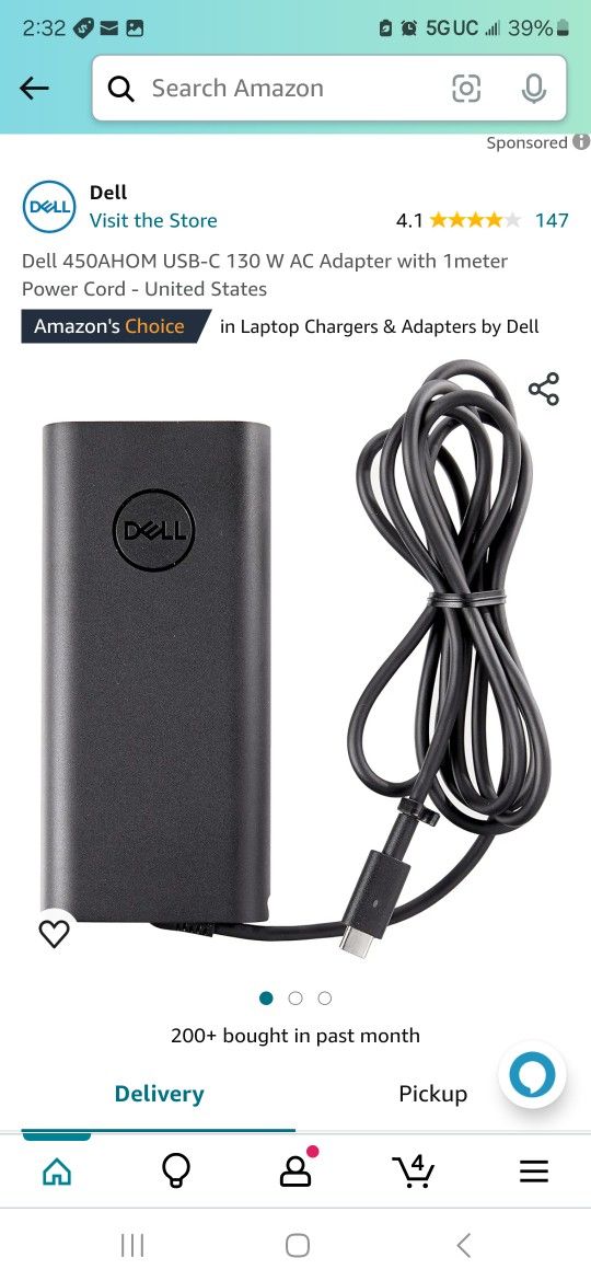 130W Ac Adapter(Not Dell)