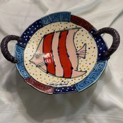 Saldaitis Handmade Porcelain Fish Bowl