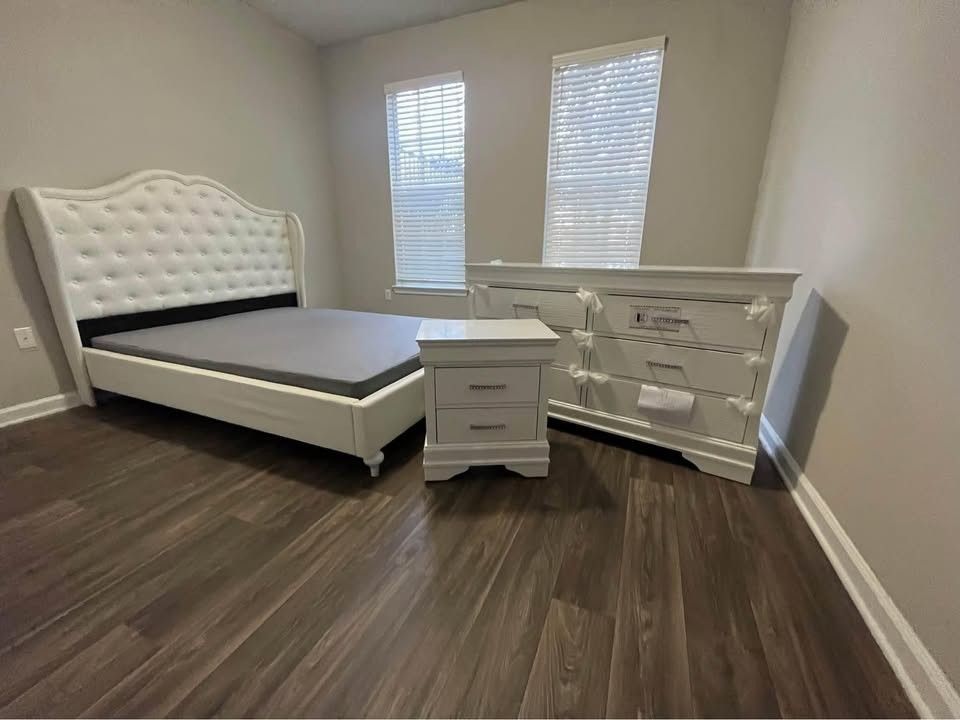 BRAND NEW ALL WHITE BEDROOM SET QUEEN $935! KING $985!