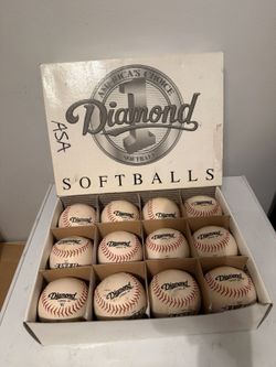 Diamond Flyer 12RSC 44 ASA Certified Softballs 12 Pack Used w/ Box