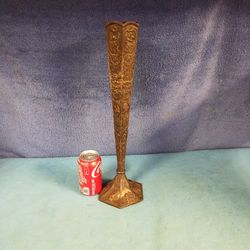 ANTIQUE COPPER TRUMPET VASE