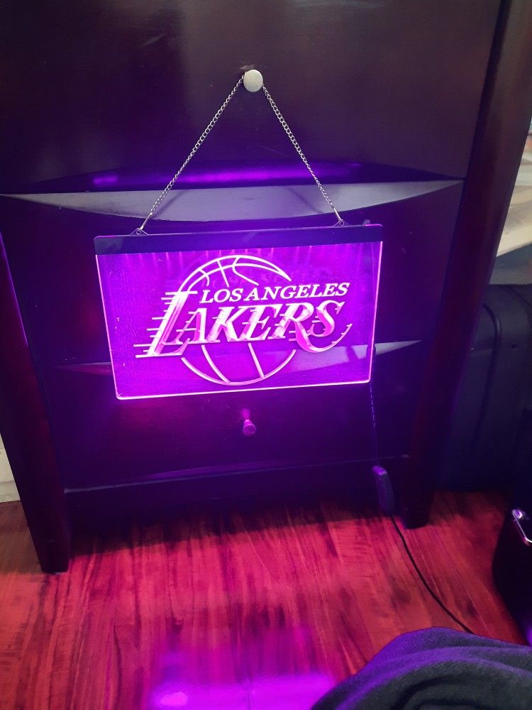 Laker LED PURPLE SIGN Nice !!