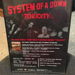 System Of A Down - Toxicity Trade Ad RARE Poster Serj