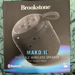 Brookstone Mako II Portable Wireless Splash 💦 Proof Speaker 