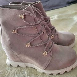 Sorel Women's JOAN Of Artic Wedge Lace Size 9